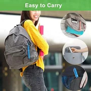 Kynup 4Packs Reusable Straws, Metal Straw with Silicon, Travel Drinking Straws with Metal Case, Keychain, Cleaning Brushes, Silicon Pcs Perfect for Travel, Gifts (20 PCS) Blue-Black-Silver-Turquoise