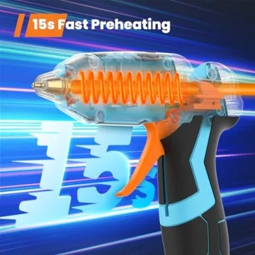 Gogonova Cordless Hot Glue Gun - Fast 15s Heating with Sticks