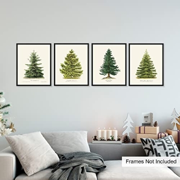Goldie Days 4 Pine Tree Prints for Christmas Decor