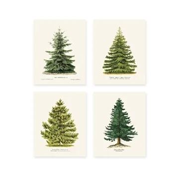 Goldie Days 4 Pine Tree Prints for Christmas Decor