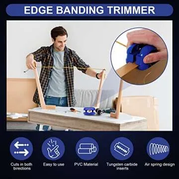 Edge Banding Trimmer with Tungsten Carbide Blades for Woodworking