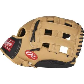 Rawlings | PLAYERS Series T-Ball & Youth Baseball Glove | Right Hand Throw | 11.5" | Camel/Black