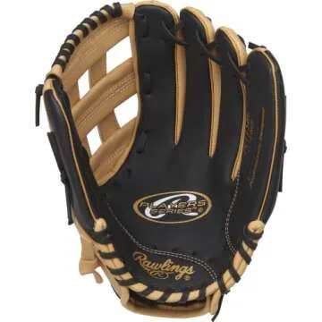 Rawlings | PLAYERS Series T-Ball & Youth Baseball Glove | Right Hand Throw | 11.5" | Camel/Black