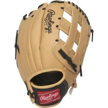 Rawlings | PLAYERS Series T-Ball & Youth Baseball Glove | Right Hand Throw | 11.5" | Camel/Black
