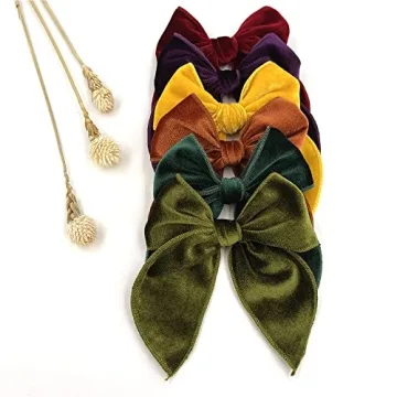 Velvet Fable Bow Hair Clips Baby Girls Women Large Velvet Cheer Hair Bows Barrettes Accessories for Toddler Kids Teen Girls