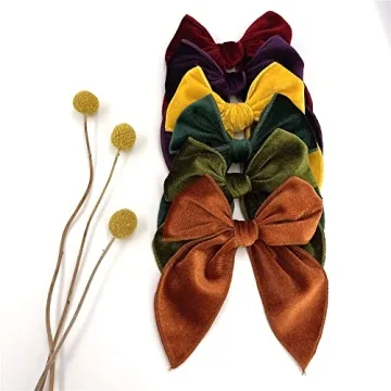 Velvet Fable Bow Hair Clips Baby Girls Women Large Velvet Cheer Hair Bows Barrettes Accessories for Toddler Kids Teen Girls