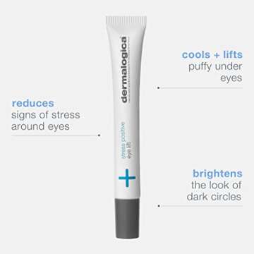 Dermalogica Stress Positive Eye Lift Mask, Eye Cream with Hyaluronic Acid - Brightens Dark Circles and Visibly De-Puffs the Under-Eye Area