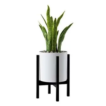 FaithLand Mid Century Plant Stand Indoor Outdoor (EXCLUDING 10" Plant Pot), Metal Planter Stand, Pot...