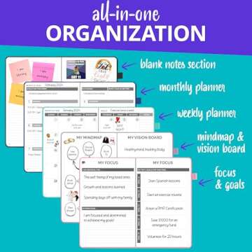 Simple Elephant Undated Planner for 2024 - Monthly, Weekly, Daily Planner - Leather Agenda Planner W/No Bleed Pages & Pen Holder - College, Work & Business Calendar Book