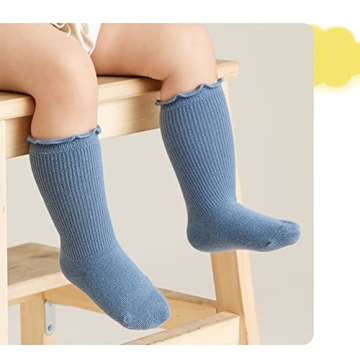 Stylish Baby Girls Socks with Charming Ruffles 5 Pairs