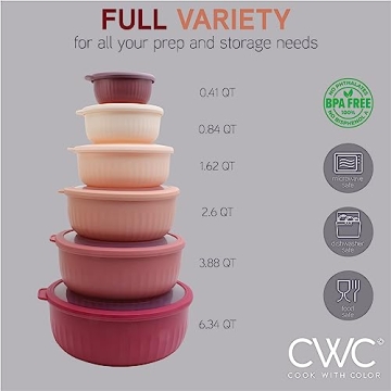 Colorful Prep Bowls with Lids Ideal for Every Kitchen