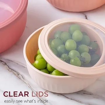 Colorful Prep Bowls with Lids Ideal for Every Kitchen