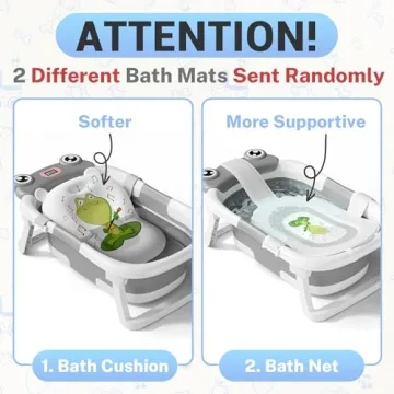 BUNWAG Collapsible Baby Bathtub for Infants 0-24 Months