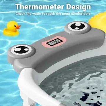 BUNWAG Collapsible Baby Bathtub for Infants 0-24 Months