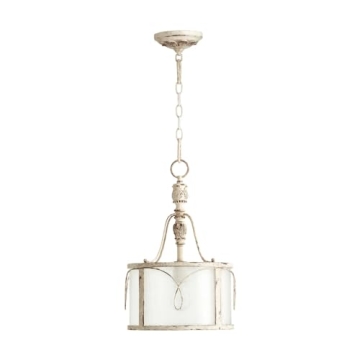 Quorum International Salento 1 Light Pendant in Persian White