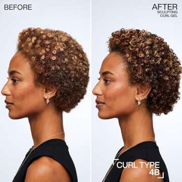 REDKEN Sculpting Curl Gel - 72-Hour Strong Hold, Crunch-Free & Flake-Free, Helps Tame Frizz