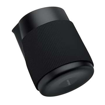 Normcore Handleless Milk Pitcher - Espresso Steaming Pitcher with Round Spout - 18/8 Stainless Steel Milk Frothing Jug, Black Non-Stick - Coffee Latte Frothing Pitcher - 20.3 oz (600 ml)