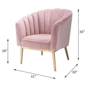 Stunning Blush Pink Velvet Accent Chair for Any Space