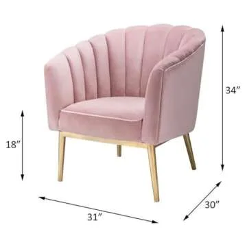 Stunning Blush Pink Velvet Accent Chair for Any Space