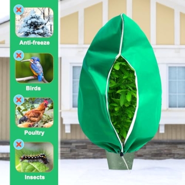 DQS 2 Pack Plant Covers Freeze Protection, 47.2" x70.8" Winter Frost Protection Blankets Frost Cloth,Suitable for Outdoor Winter Frost, Cold Weather, shrubs, Trees, Jackets, and coverings