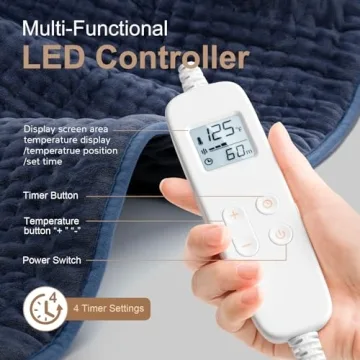 Extra Large Heating Pad for Back Pain Relief - 6 Temp Settings