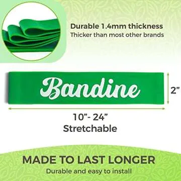 15Pack-Chair Bands For Kids with Fidgety Feet -Natural & Resilient Latex Bands -Easy To Install Bands for Quiet Energy Release -Bandine Bands Provide Flexible Sensory Seating for Classroom & Home