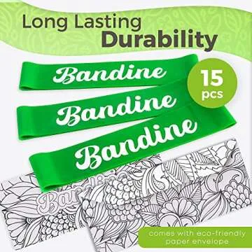 15Pack-Chair Bands For Kids with Fidgety Feet -Natural & Resilient Latex Bands -Easy To Install Bands for Quiet Energy Release -Bandine Bands Provide Flexible Sensory Seating for Classroom & Home