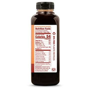Award Winning Organic Date Syrup 18 oz Squeeze Bottle | Vegan, Paleo, Gluten-free & Kosher | Sugar S...