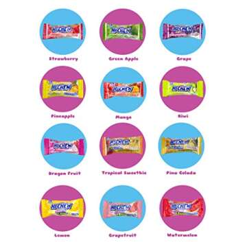 Hi Chew 12 Flavors, Bulk 330+ Pieces, 4 Pound (Strawberry, Mango, Green Apple, Grape, Pineapple, Kiwi, Dragon Fruit, Grapefruit, Lemon, Watermelon, Tropical Smoothie, and Pina Colada)