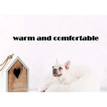 BODISEINT Modern Soft Plush Round Pet Bed for Cats or Small Dogs, Mini Medium Sized Dog Cat Bed Self Warming Autumn Winter Indoor Snooze Sleeping Cozy Kitty Teddy Kennel (24'' D x 8'' H, White)