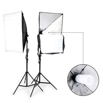 Kshioe Photography Softbox Lighting Kit for Creators