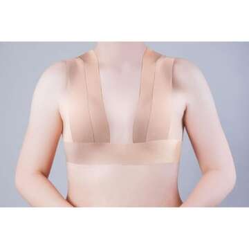 Spidertech Beauty Tape for Body Support and Sculpting Tape - Boob Tape, Lift Tape, Flatten, Push up Tape. Hypoallergenic, Water Resistant, Sweat Proof, Latex Free Tape (2" Roll - Fair)