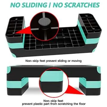 GYMMAGE Aerobic Exercise Step, Adjustable Aerobic Stepper for Exercise, Workout Step Platform for Step Up, 26.5" Step Deck with 4” 6” 8” Adjustable Height Risers, Women Home Gym Cardio Fitness