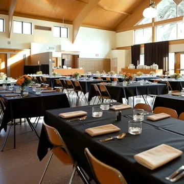 Niuara Black Plastic Table Cloth Set for 6ft Tables