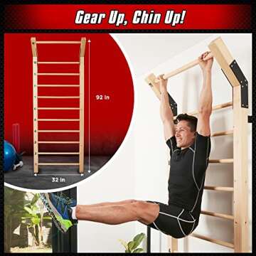 Swedish Ladder Wood Stall Bar - Gym & Therapy Equipment