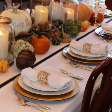 Napkin Rings Set of 6, Thanksgiving Napkin Rings Table Decor Handmade by Natural Water Hyacinth, Fall Farmhouse Napkin Rings for Thanksgiving, Christmas, Wedding Table Decoration