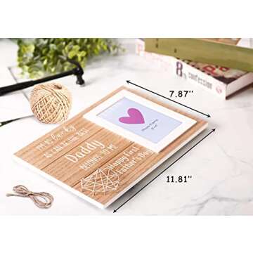Sioial 2025 First Father's Day Gift for Dad-Father's Day Frame Gift for Daddy-New Dad Gift-Picture Photo Frame Gift for Father-I'm As Lucky As Can Be,the Best Daddy Belongs to ME