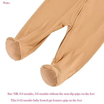 Aablexema Baby Footie Pajamas - Soft Bamboo Infant Sleepwear