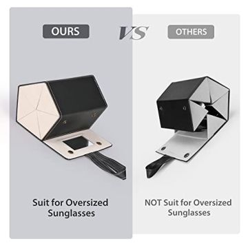 Muf Travel Sunglass Organizer with Mirror & Strap