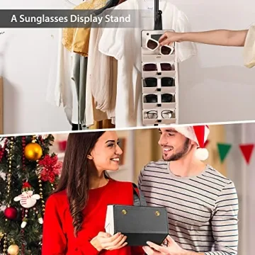 Muf Travel Sunglass Organizer with Mirror & Strap