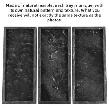 HESHIBI Luxury Marble Bathroom Vanity Tray for Stylish Homes