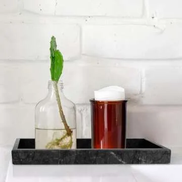 HESHIBI Luxury Marble Bathroom Vanity Tray for Stylish Homes