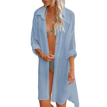 Dokotoo Women's Long Sleeve Swim Cover Up – Elegant & Versatile Summer Essential