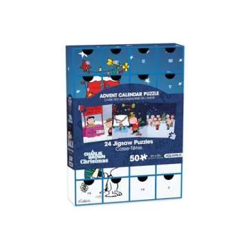 Fun AQUARIUS Peanuts Advent Calendar Puzzle Set - 24 Puzzles
