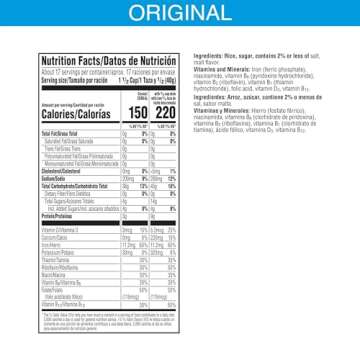 Kellogg's Rice Krispies Cold Breakfast Cereal, 8 Vitamins and Minerals, Rice Krispies Treats, Giant ...