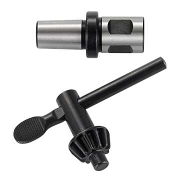 Eumtenr HD Chuck HEAVY DUTY 1/2" (13mm) Magnetic Drill Chuck with 3/4" Weldon Shank Adapter Key Type Chuck Converter Tool for Drill Press (B16)