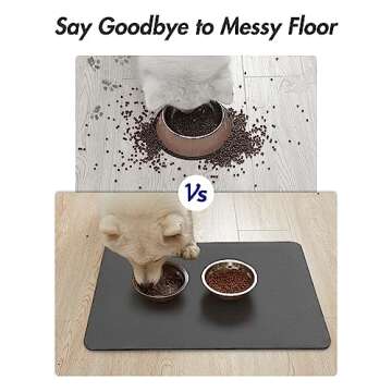 MontVoo-Absorbent Pet Feeding Mat-No Stains Dog Mat for Food and Water Bowl-Quick Dry Dog Cat & Dog Food Mat Water Dispenser Mat-Pet Supplies Mat-Dog Water Bowl Mat for Messy Drinker