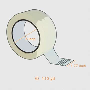 Arvakr Designer Cute Packing Tape, Colorful Printing Shipping Tape, Carton Decorative Tape for Sealing Boxes, Heart - Pink, 1.77" x 110 yd