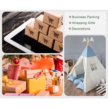 Arvakr Designer Cute Packing Tape, Colorful Printing Shipping Tape, Carton Decorative Tape for Sealing Boxes, Heart - Pink, 1.77" x 110 yd