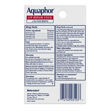 Aquaphor Lip Repair Stick Set - Hydrating SPF Lip Balm